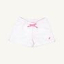 Cheryl Shorts - Worth Avenue White with Hamptons Hot Pink Stitching & Stork