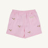 Critter Sheffield Shorts - Palm Beach Pink with Horse Embroidery & Buckhead Blue Stork