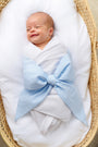 Bow Swaddle ® - Breakers Blue Seersucker