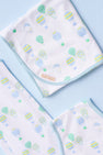 Baby Buggy Blanket - Up Up and Away (Blue) with Buckhead Blue