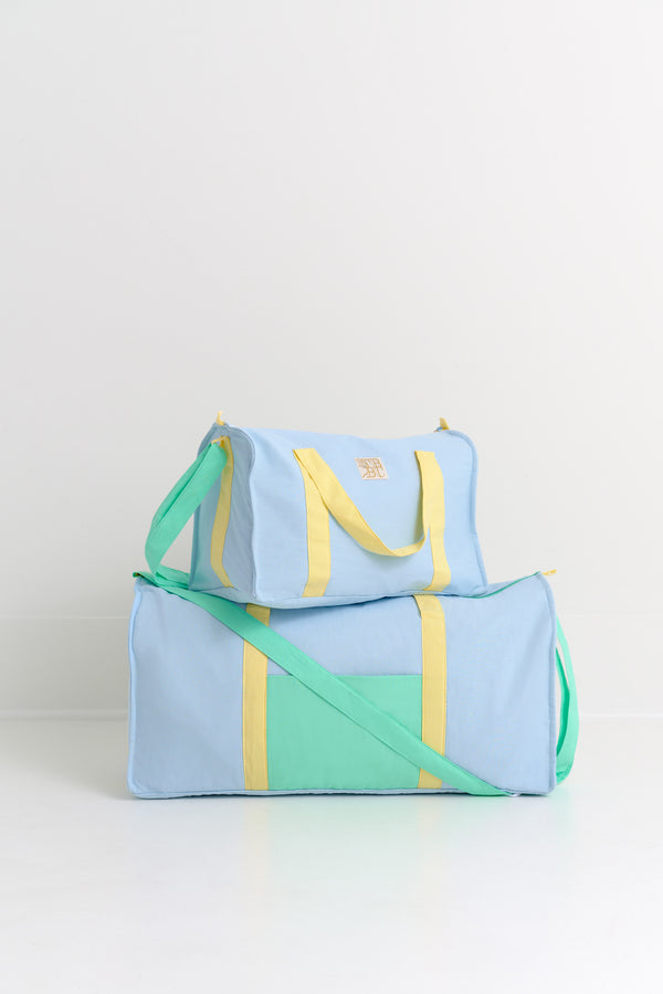 Westbury Weekender Bag - Buckhead Blue, Lake Worth Yellow, and Sea Island Seafoam