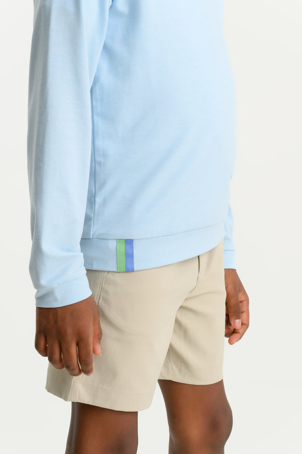 Prepletic™ Hayword Half-Zip (Unisex) - Buckhead Blue with Buckhead Blue Stork