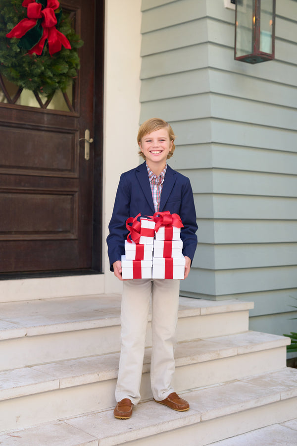 Prep School Pants - Keeneland Khaki with Nantucket Navy Stork