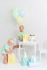 Smocked Bradford Bubble - Grace Bay Green, Beale Street Blue, & Worth Avenue White Stripe with Worth Avenue White Smocking