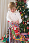 Prep School Pants (Flannel) - Park Lane Plaid with Richmond Red Stork