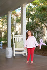 Bettye Sue Smocked Top - Palm Beach Pink with Richmond Red Smocking