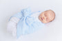 Bow Swaddle ® - Breakers Blue Seersucker