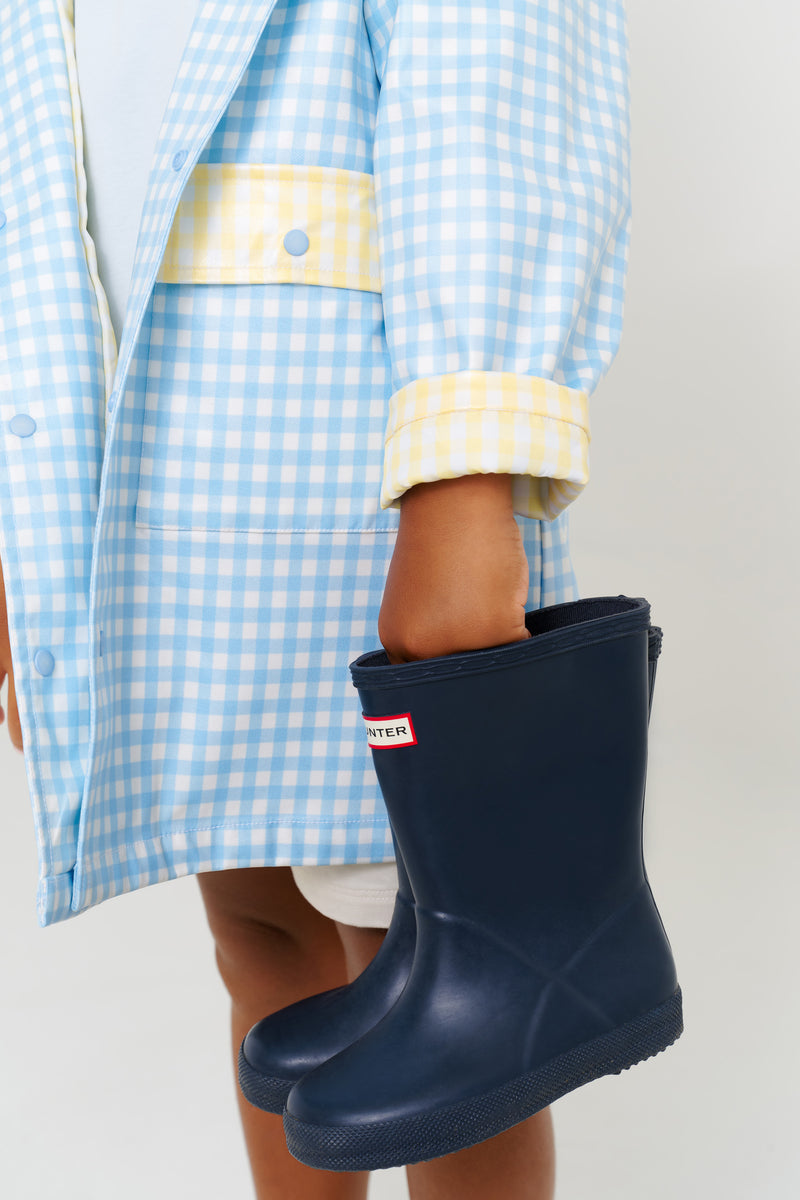 Liquid Sunshine Slicker - Buckhead Blue Gingham with Lake Worth Yellow Gingham