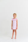 Darla Dress - French Country Floral with Hamptons Hot Pink