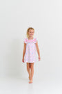 Darla Dress - French Country Floral with Hamptons Hot Pink