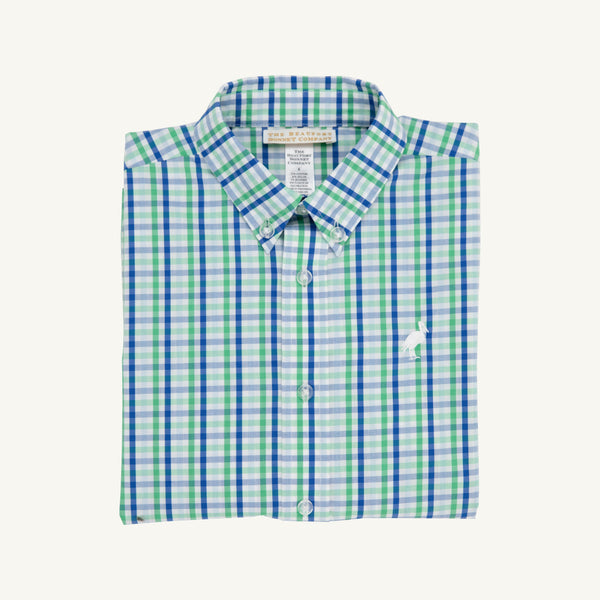 Dean's List Dress Shirt - Poplar Grove Plaid with Worth Avenue White Stork