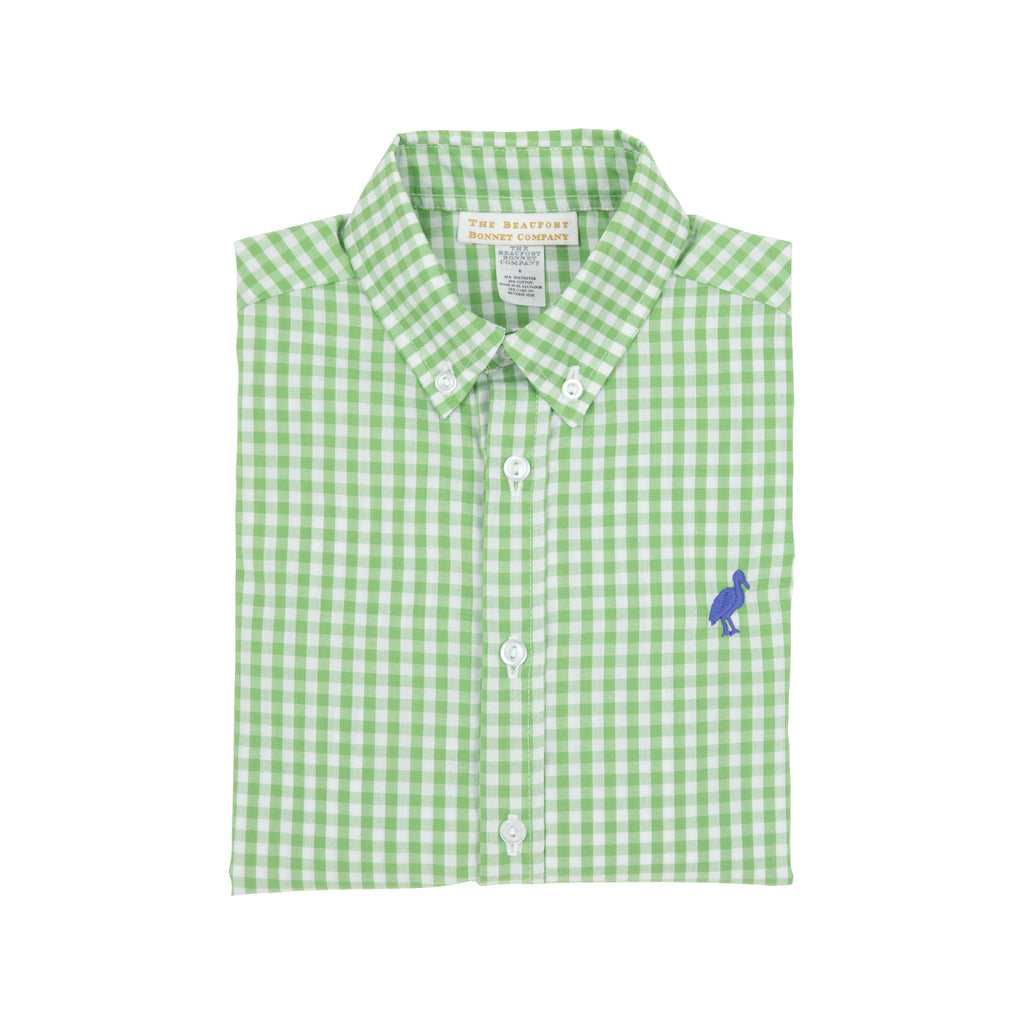 A Gingham Shirt with a Little Green