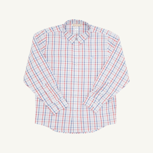 Dean's List Dress Shirt - Whitehall Windowpane with Buckhead Blue