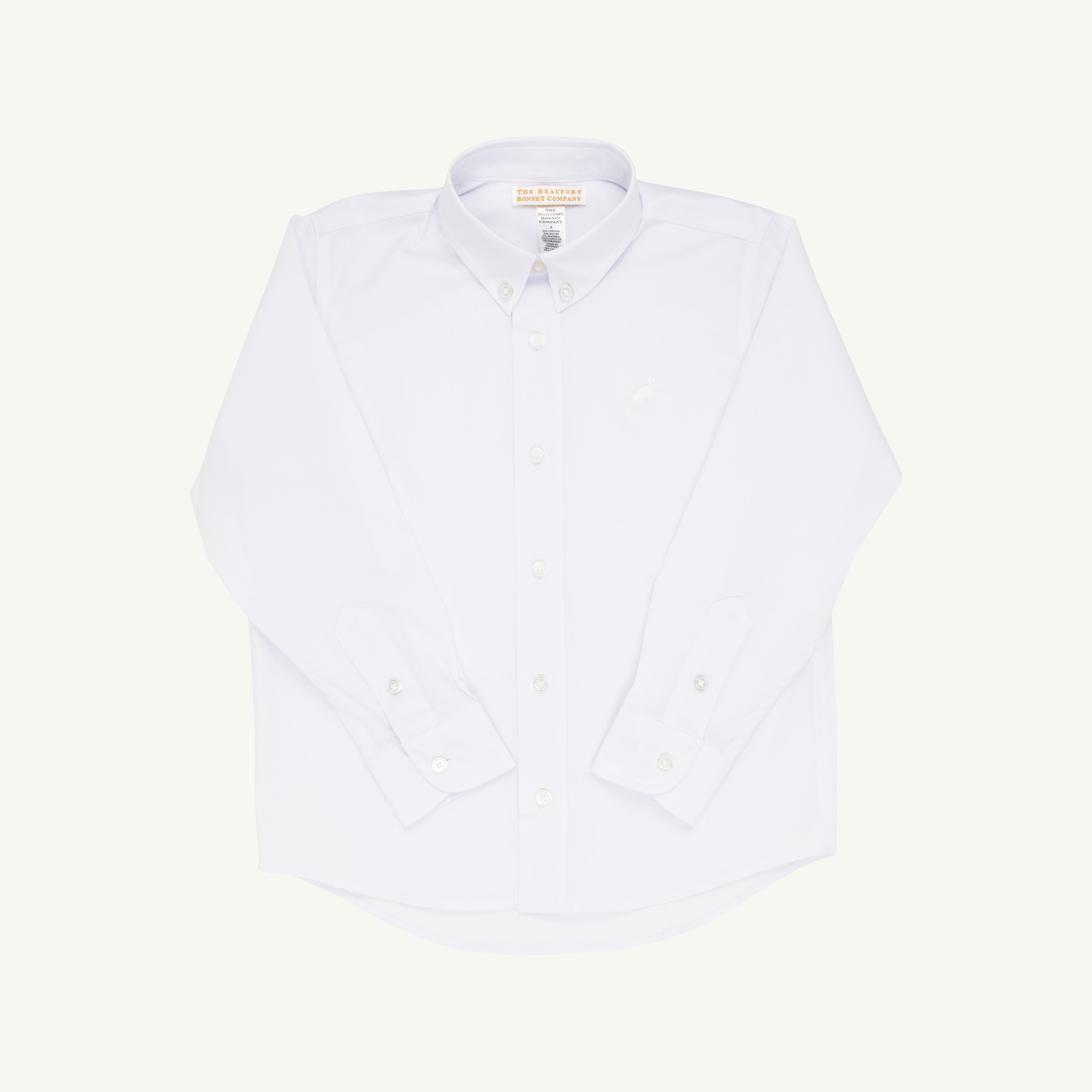 Dean's List Dress Shirt (Oxford) - Worth Avenue White with Worth Avenue White Stork