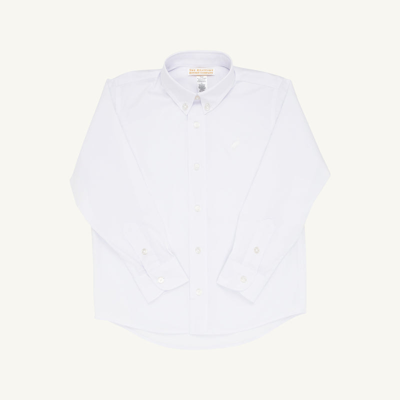 Dean's List Dress Shirt (Oxford) - Worth Avenue White with Worth Avenue White Stork