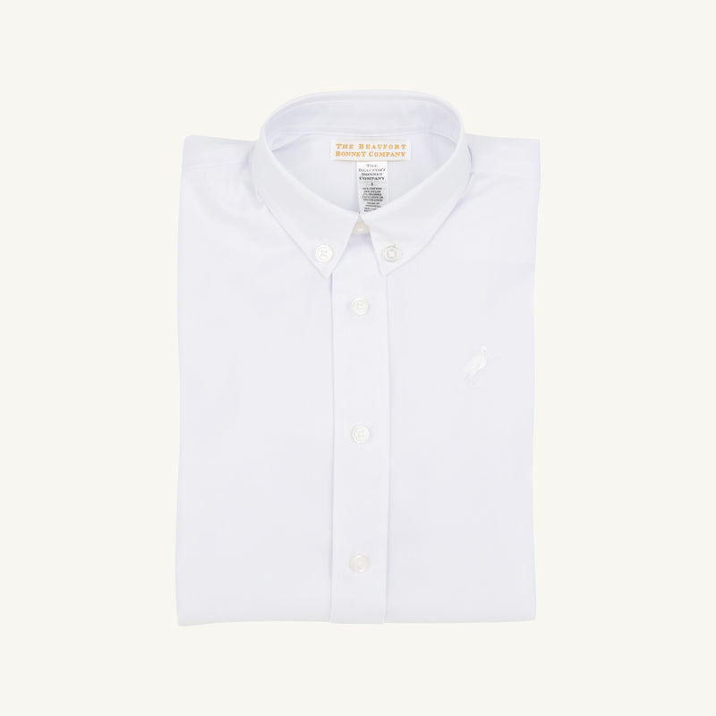 Dean's List Dress Shirt (Oxford) - Worth Avenue White with Worth Avenue White Stork