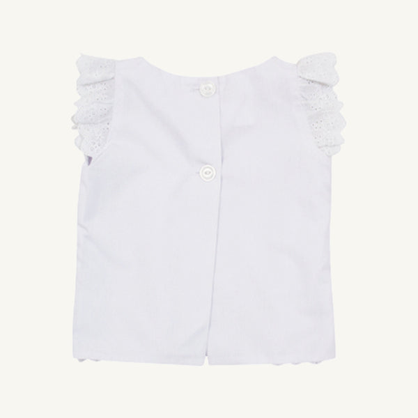 Ellie's Eyelet Top - Worth Avenue White