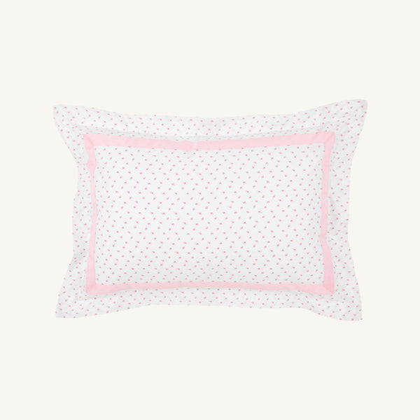 Feather the Nest Nursery Sham - Port Royal Rosebud with Palm Beach Pink