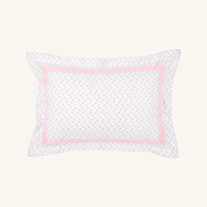 Feather the Nest Nursery Sham - Port Royal Rosebud with Palm Beach Pink