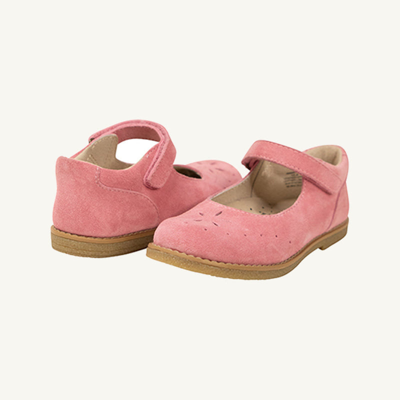 Footmates Mimsie Mary Jane - Hamptons Hot Pink Suede