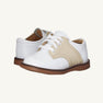 Footmates Saddle Shoe - White with Ecru