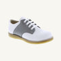 Footmates Saddle Shoe - White with Gray