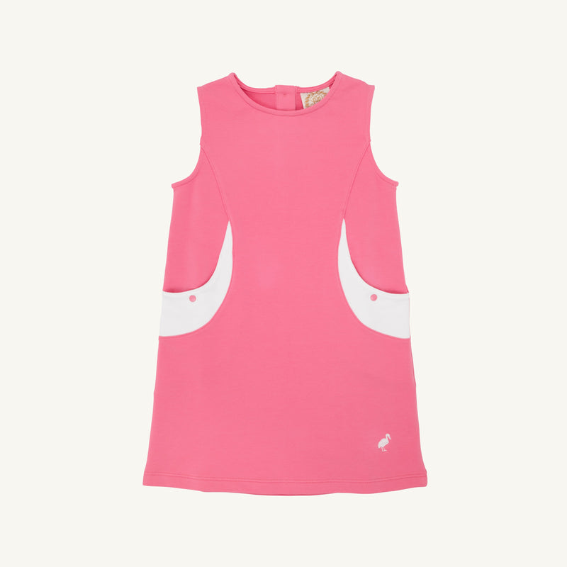 Gladys Day Dress - Hamptons Hot Pink with Worth Avenue White & Worth Avenue White Stork