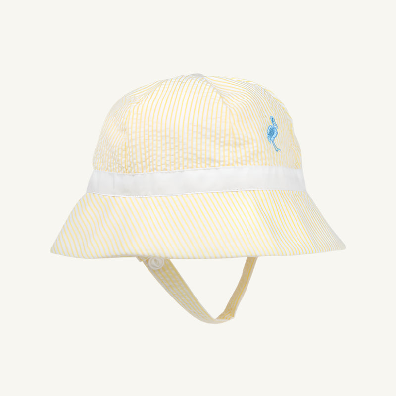 Henry's Boating Bucket - Seaside Sunny Yellow Seersucker with Worth Avenue White