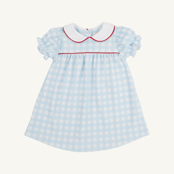 Holly Day Dress - Buckhead Blue Gingham with Worth Avenue White & Richmond Red