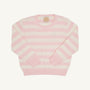 Isabelle's Sweater - Palm Beach Pink & Palmetto Pearl Stripe with Palmetto Pearl Stork