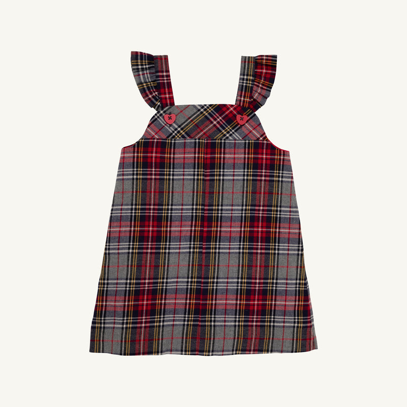 Julia Jumper (Flannel) - Park Lane Plaid with Richmond Red Heart Buttons