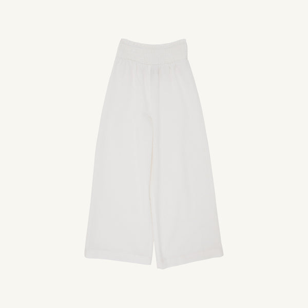 Lenai Lounge Pants (Linen) - Worth Avenue White