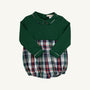 Long Sleeve Bradford Bubble - Grier Green with Field Park Plaid