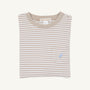 Long Sleeve Carter Crewneck - Keeneland Khaki Stripe with Barrington Blue