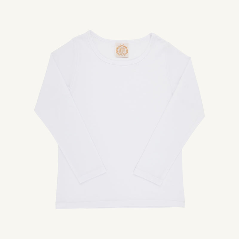 Long Sleeve Plain Jayne Play Shirt - Worth Avenue White