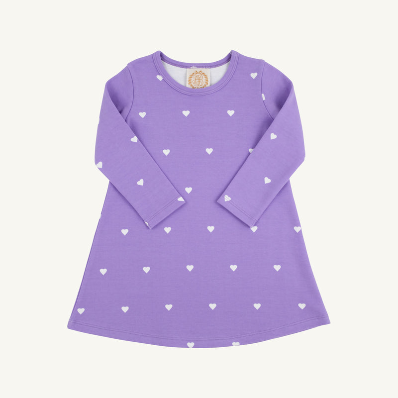 Long Sleeve Polly Play Dress - Heart Eyes (Palisades Purple)