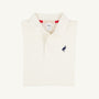 Long Sleeve Prim & Proper Polo & Onesie - Palmetto Pearl with Nantucket Navy Stork