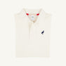 Long Sleeve Prim & Proper Polo & Onesie - Palmetto Pearl with Nantucket Navy Stork