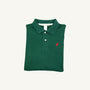 Long Sleeve Prim & Proper Polo & Onesie - Grier Green with Richmond Red Stork