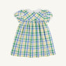 Mary Baker Day Dress - Polo Field Plaid with Worth Avenue White