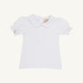 Maude's Peter Pan Collar Shirt & Onesie (Short Sleeve Pima) - Worth Avenue White