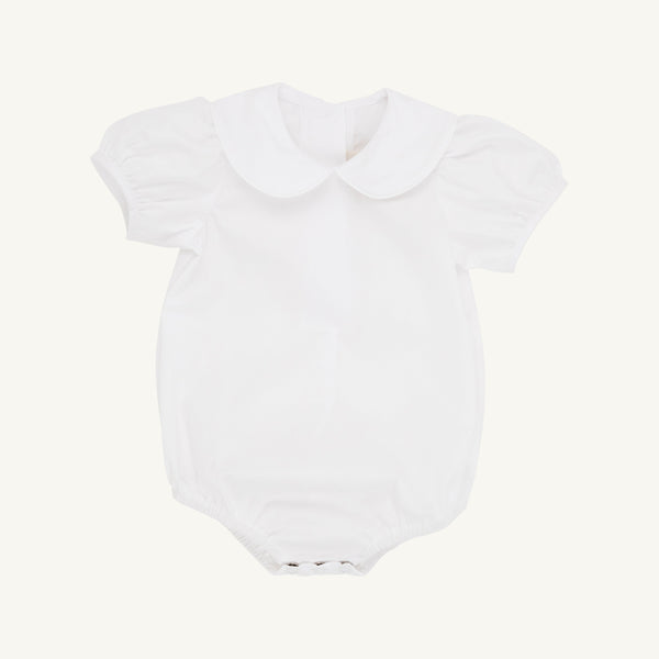 Maude's Peter Pan Collar Shirt & Onesie (Short Sleeve Woven) - Worth Avenue White