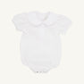 Maude's Peter Pan Collar Shirt & Onesie (Short Sleeve Woven) - Worth Avenue White