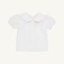 Maude's Peter Pan Collar Shirt & Onesie (Short Sleeve Woven) - Worth Avenue White