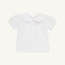 Maude's Peter Pan Collar Shirt & Onesie (Short Sleeve Woven) - Worth Avenue White