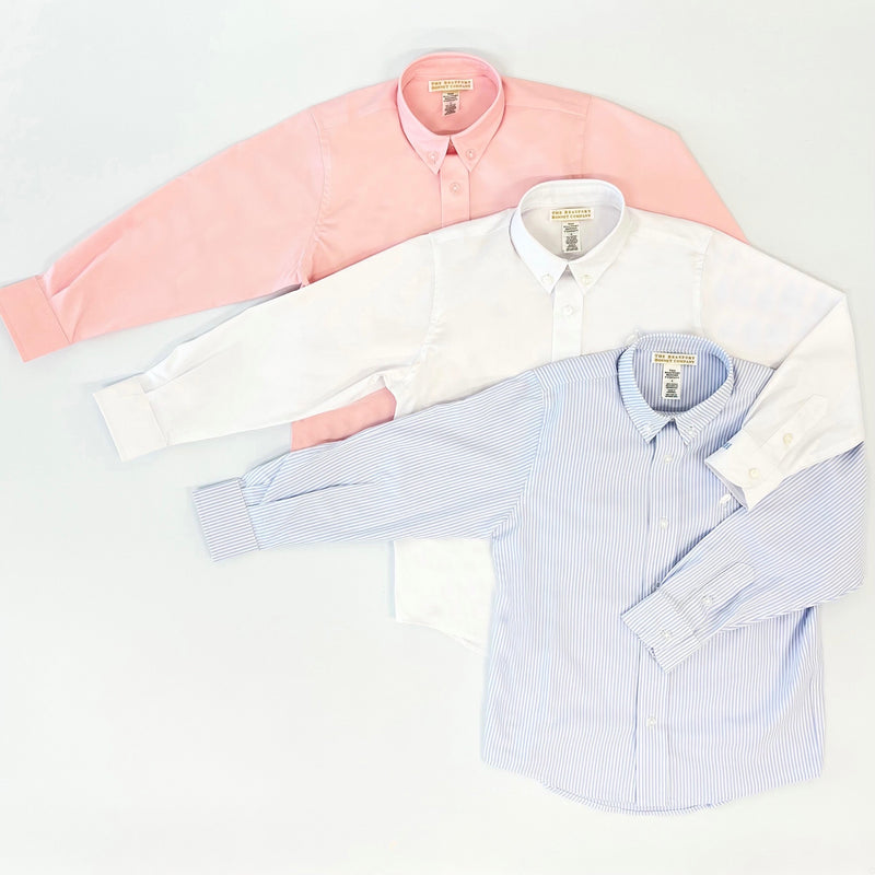 Dean's List Dress Shirt (Oxford) - Buckhead Blue Oxford Stripe with Worth Avenue White Stork