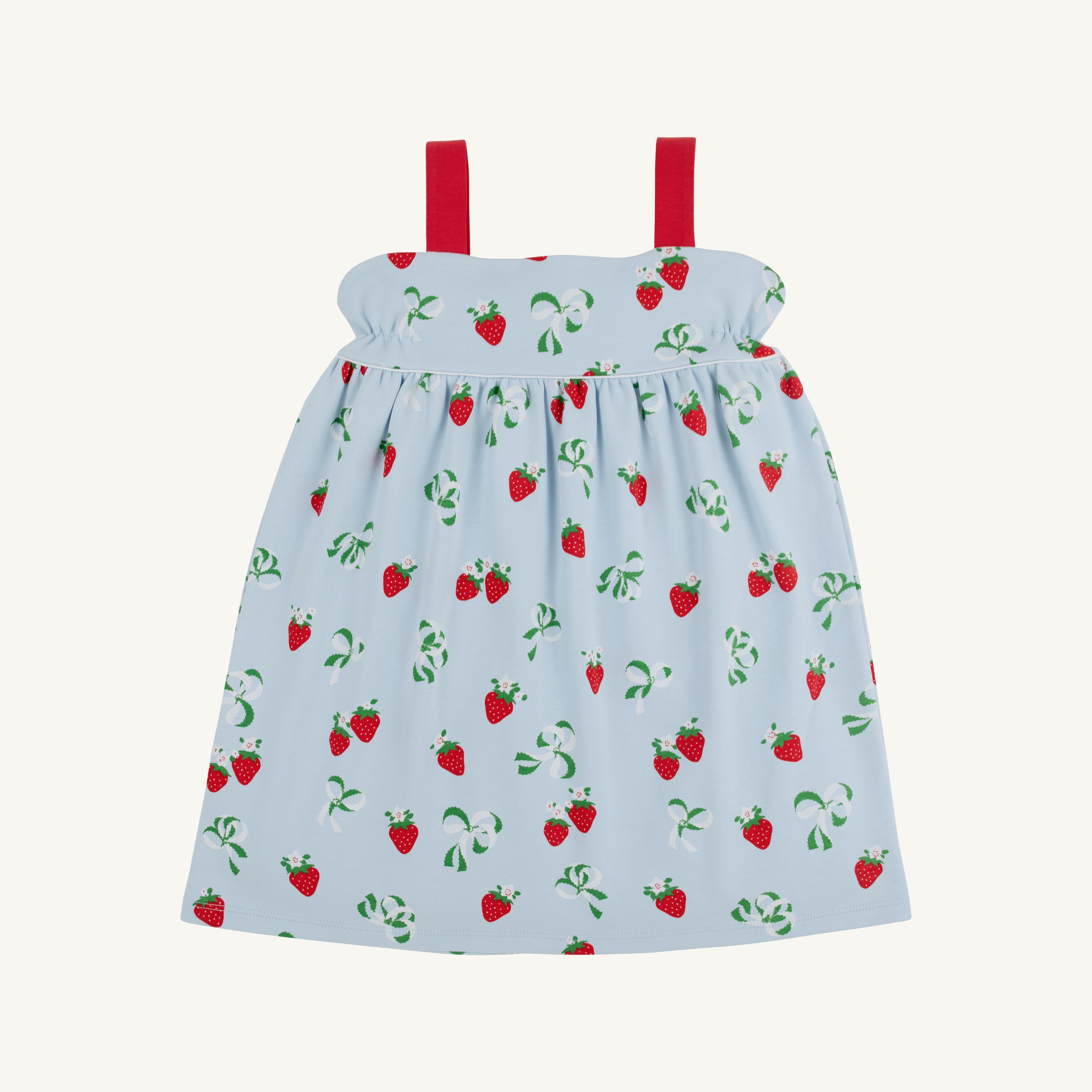 Millie Day Dress - Bow and Berry with Richmond Red & Worth Avenue White