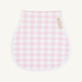 Oopsie Daisy Burp Cloth - Palm Beach Pink Gingham with Worth Avenue White