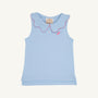 Paige's Playful Polo & Onesie - Beale Street Blue with Hamptons Hot Pink Picot & Stork