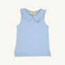 Paige's Playful Polo & Onesie - Beale Street Blue with Hamptons Hot Pink Picot & Stork